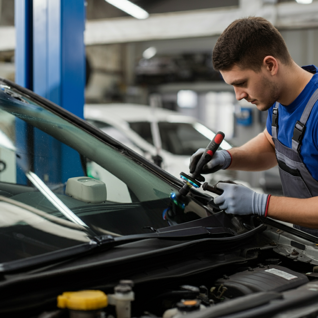 Automobilio priekinio stiklo keitimas: kodėl tai turėtų daryti tik profesionalai